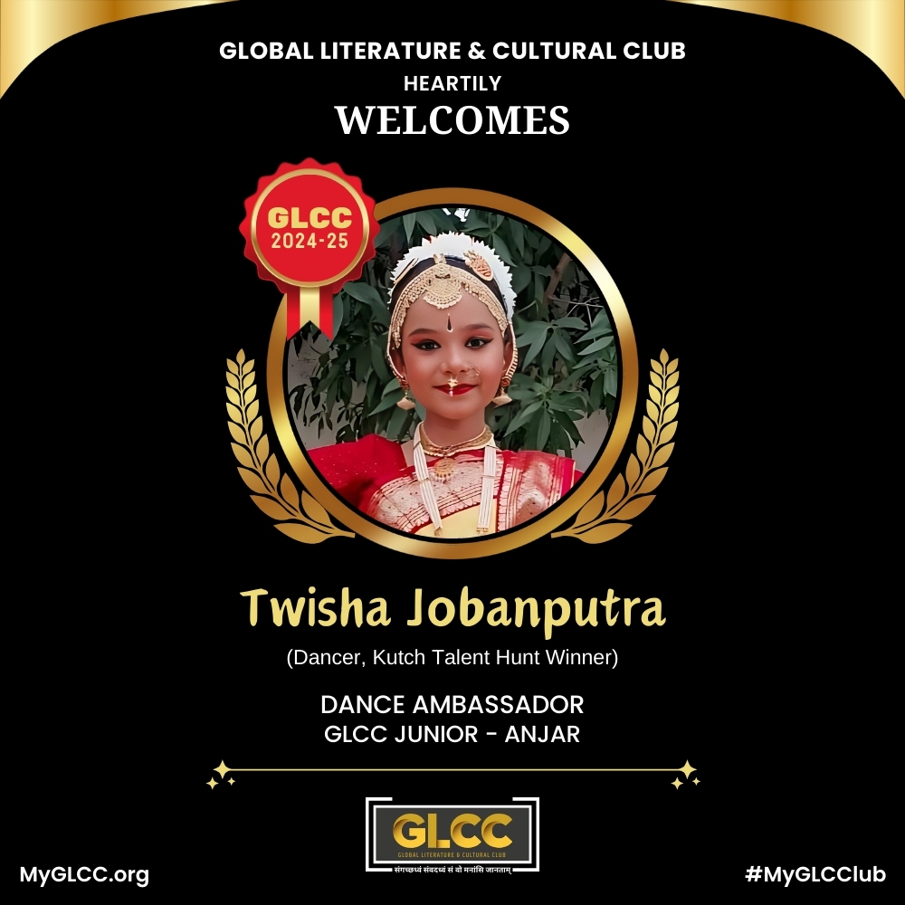 Twisha Jobanputra Global Literature Cultural Club GLCC Ambassador